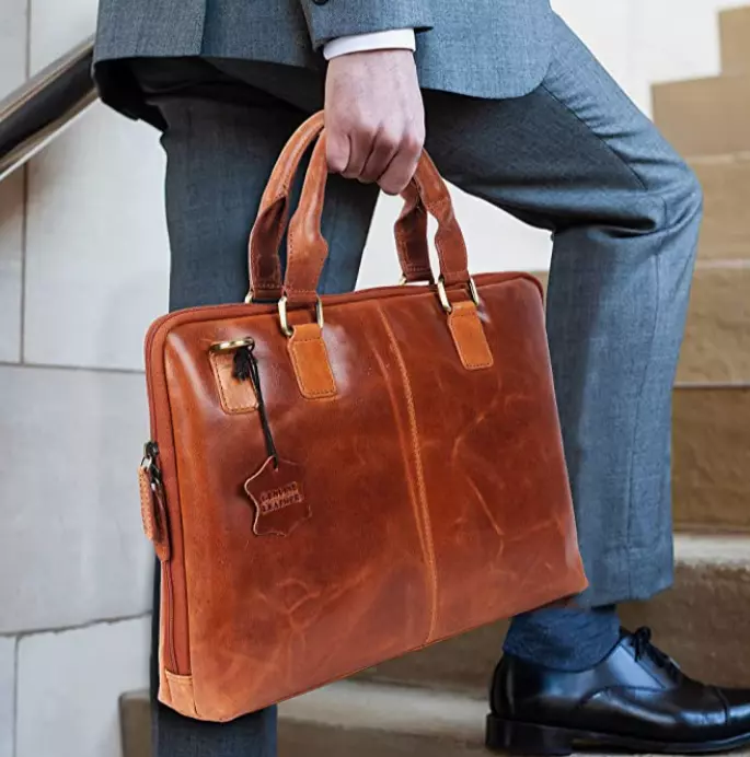Accessories to Own as a Minimalist Guy- leather bag
