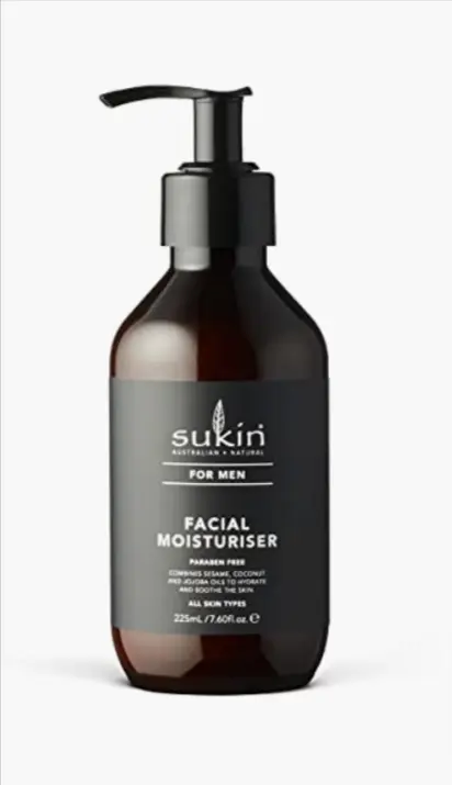 Sukin Moisturiser- best skincare products for men