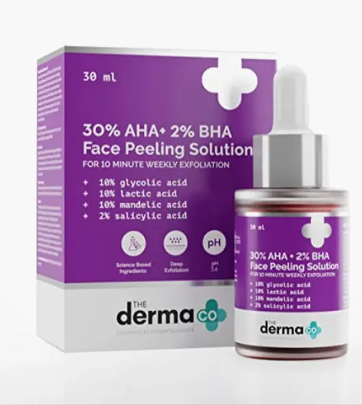 best men's skincare brands- the derma co peeling solution