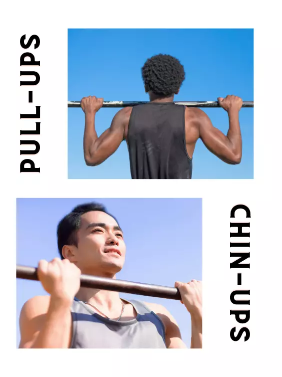 pull ups VS chin ups - difference of palm hands