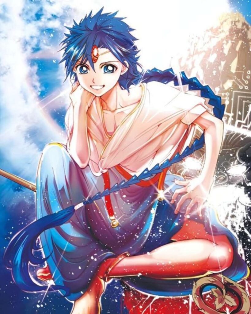 anime long haircut inspiration - Aladdin