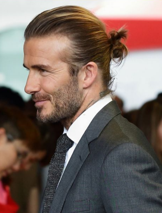 david beckham in man bun