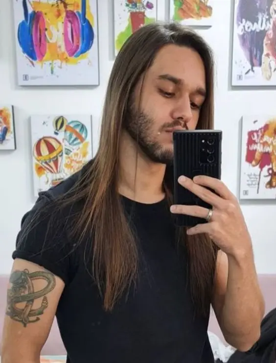 long hairstyles for men's straight hair