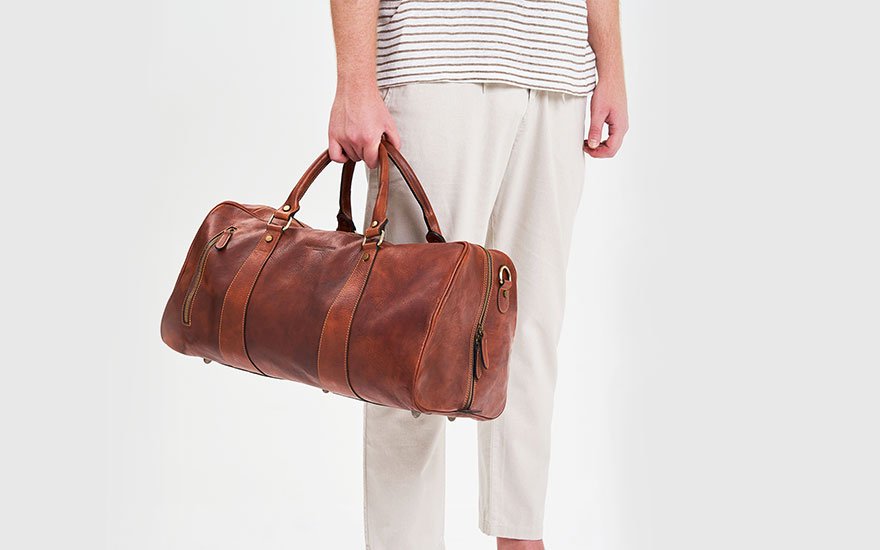 Men’s Leather Duffle Bag and Leather Carry On Luggage: The Ultimate Travel Companions by Fantini Pelletteria